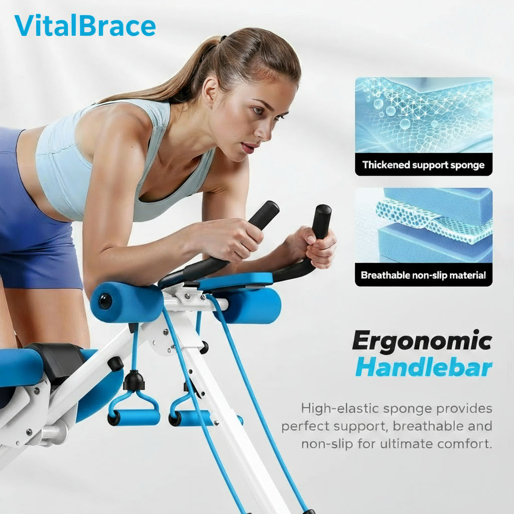 Ab Machine, Ab Workout Equipment, Adjustable Ab Trainer Machine for Abs Workout at Home Gym, Foldable, Knee Protection