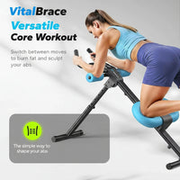 Ab Machine, Ab Workout Equipment, Adjustable Ab Trainer Machine for Abs Workout at Home Gym, Foldable, Knee Protection